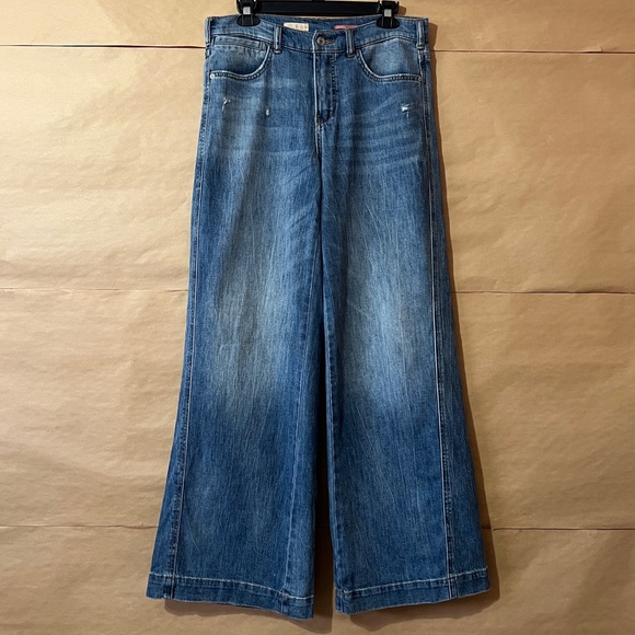 Anthropologie Denim - Anthropologie Pilcro Gwen Trouser Jeans Wide Leg High Rise Denim Cotton Size 28